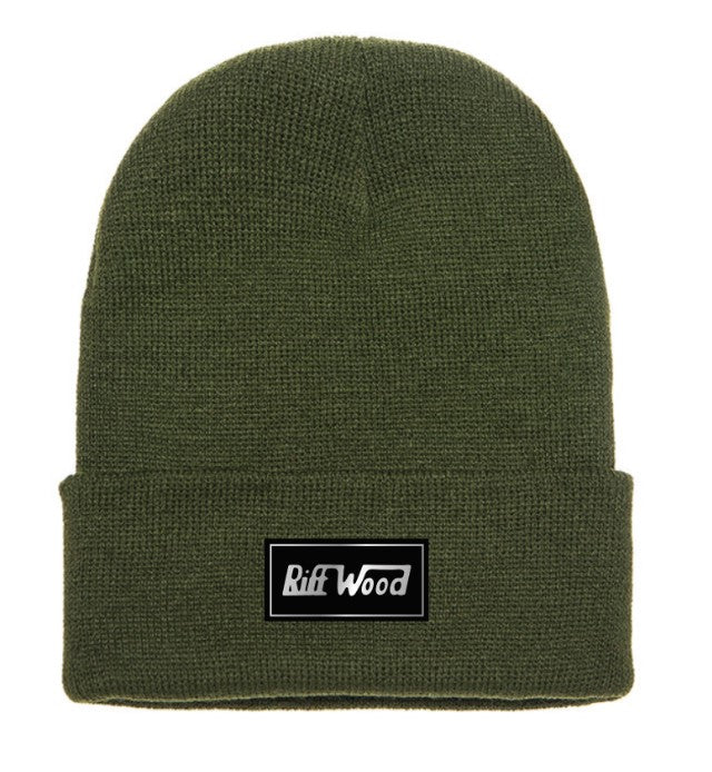 Olive Beanie with Small Patch